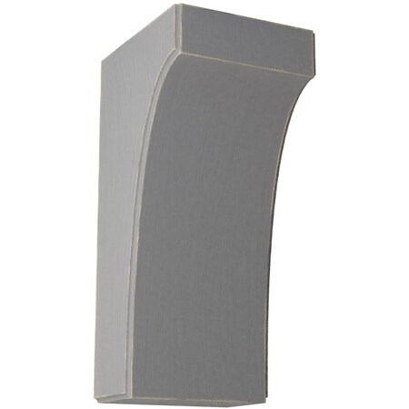 Ekena Millwork 5 1/4"W x 6"D x 12"H Clarksville Wood Vintage Decor Bracket, Pebble Grey BKTWD05X06X12CVPG